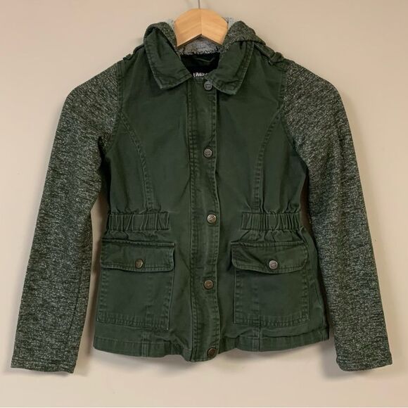 Limited Too Other - Limited Too Shacket Girl’s 10/12 Jacket Preppy Olive Green Military Top Casual